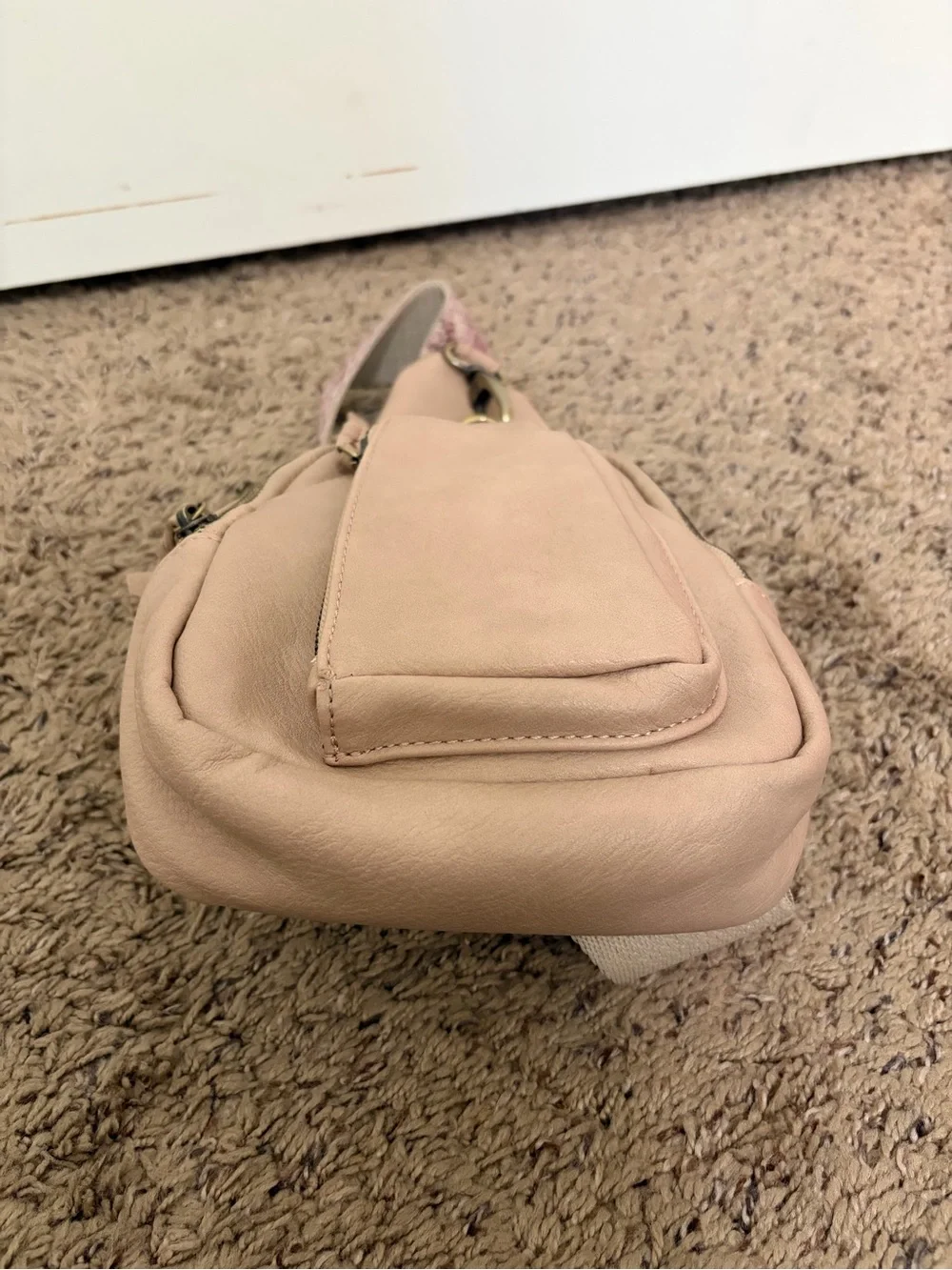 Antik Kraft Tasha Webbing Strap Sling Bag Crossbody Rose